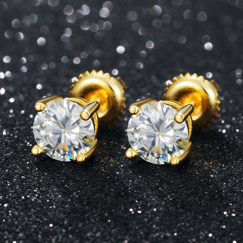 BHG's StellarStone Splendors Earrings: Unisex Moissanite Majesties